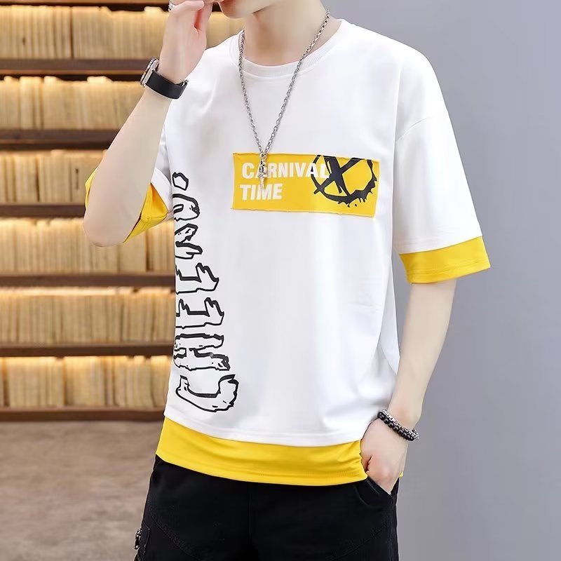 Short-sleeved T-shirt Men's Round Neck Top Clothes