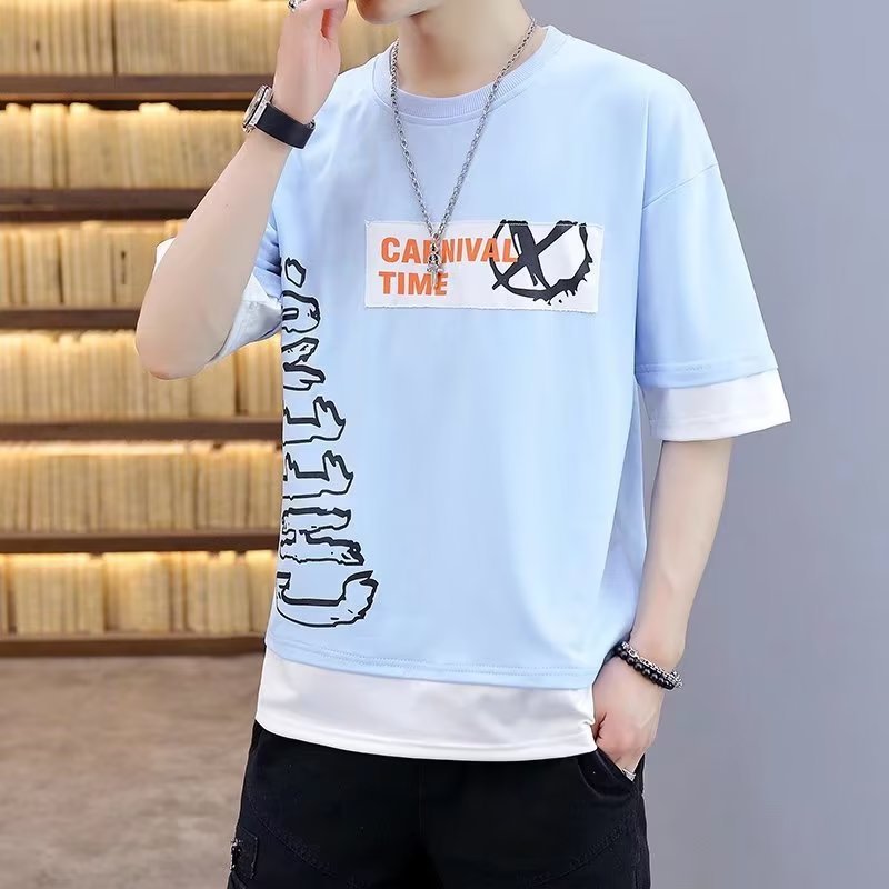 Short-sleeved T-shirt Men's Round Neck Top Clothes