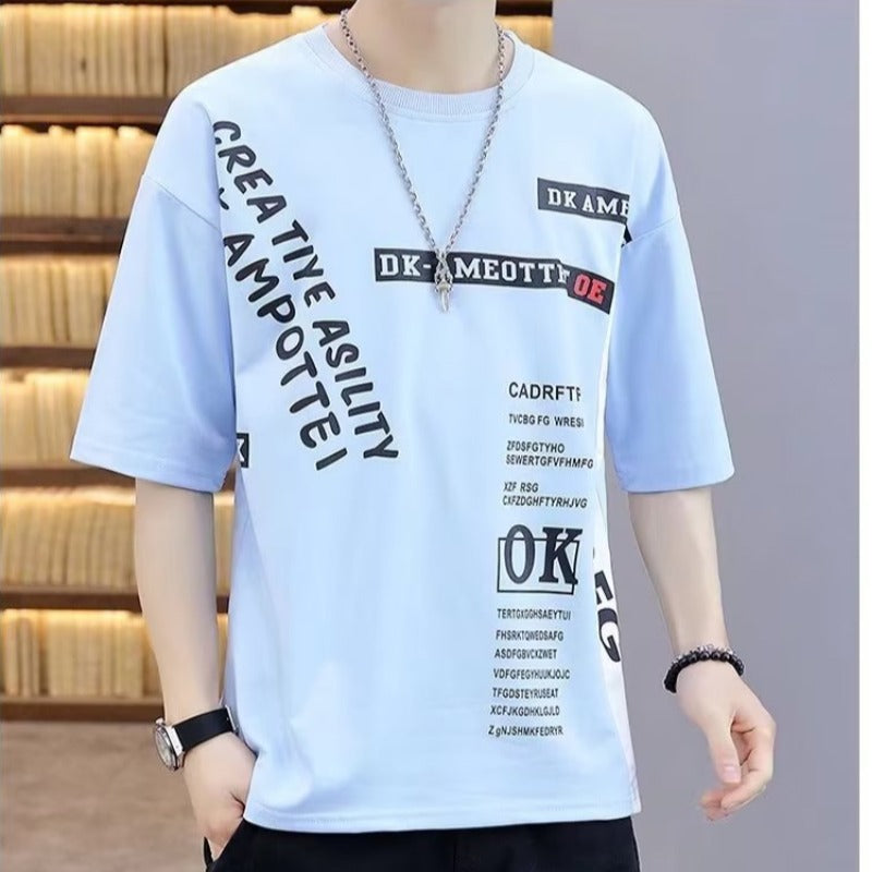 Short-sleeved T-shirt Men's Round Neck Top Clothes