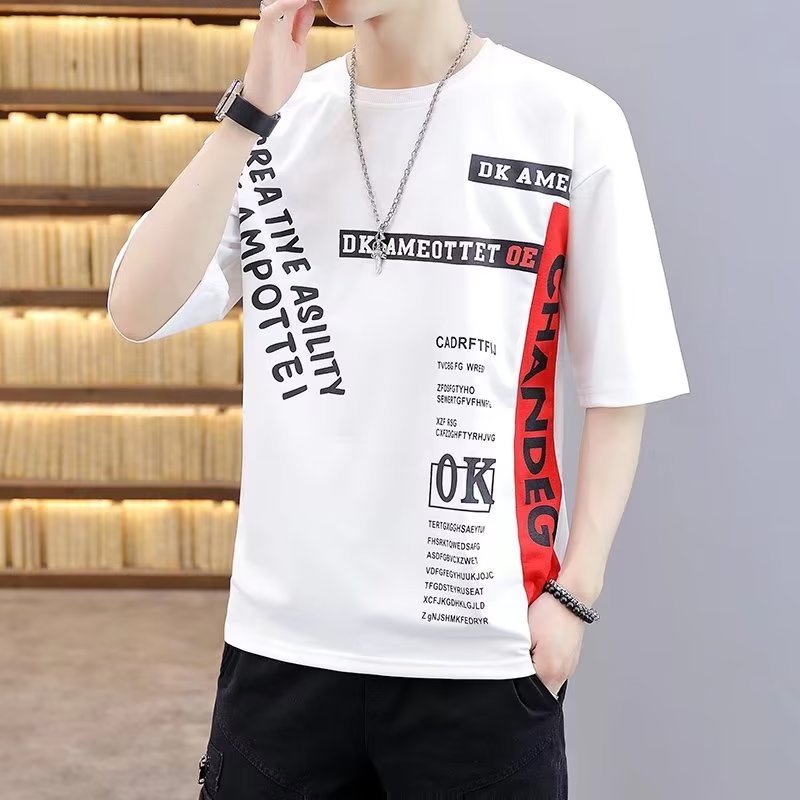 Short-sleeved T-shirt Men's Round Neck Top Clothes