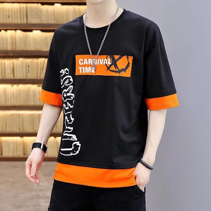 Short-sleeved T-shirt Men's Round Neck Top Clothes