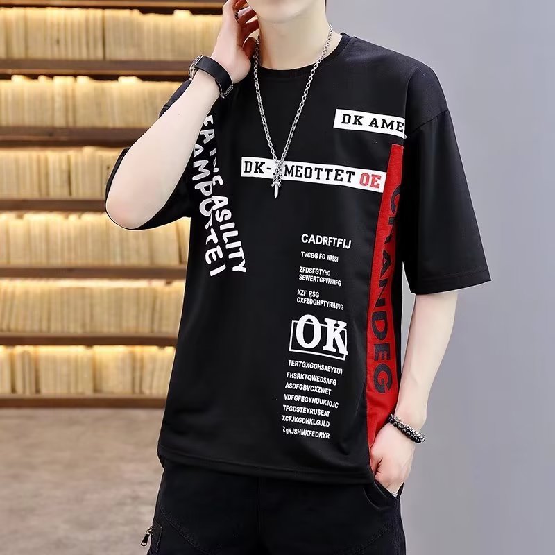 Short-sleeved T-shirt Men's Round Neck Top Clothes